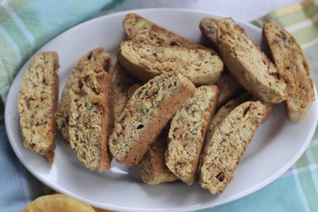 Pistachio Pineapple Butterscotch Biscotti
