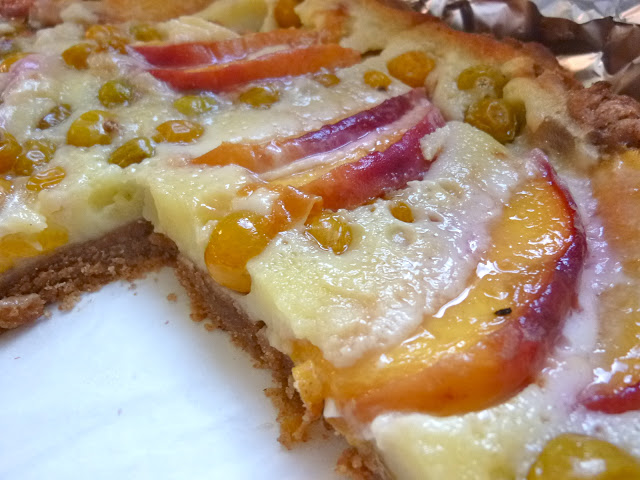 Peach Ground Cherry Galette