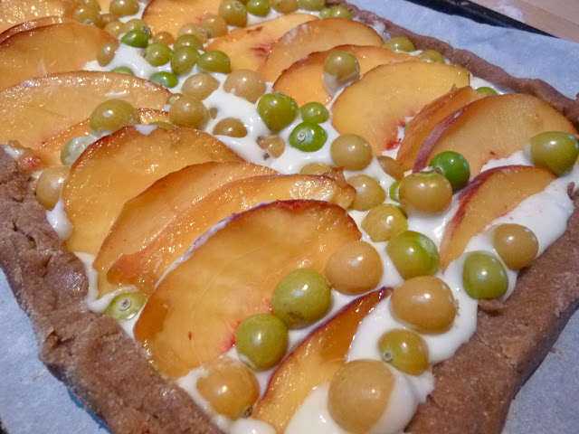 Peach Ground Cherry Galette