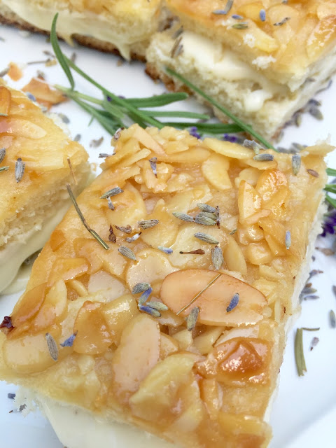 Traditional Bee Sting Cake with Lavender pastry cream