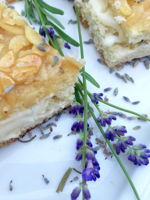 Traditional Bee Sting Cake with Lavender pastry cream