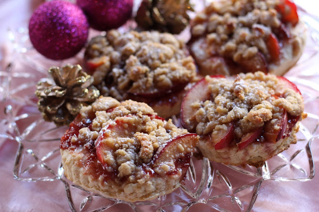 Plum Pastries with Spiced Streusel