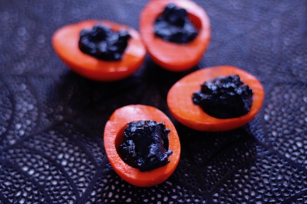 Black & Orange Halloween Deviled Eggs