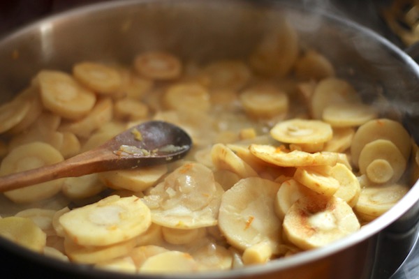 Cooking parsnips