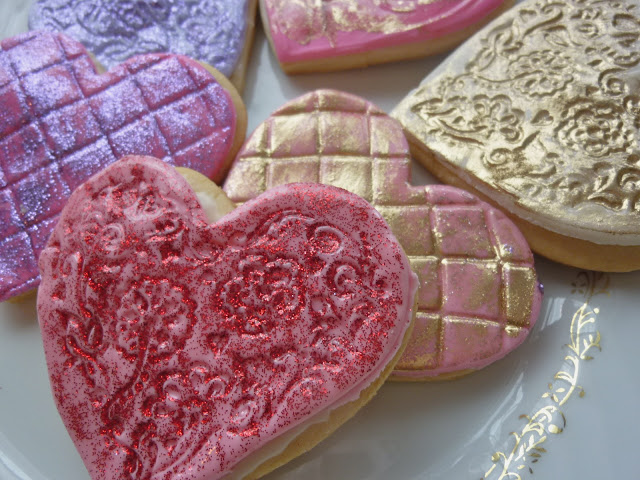 Fondant Covered Heart Sugar Cookies