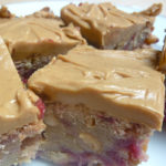Sour Cherry Peanut Blondies