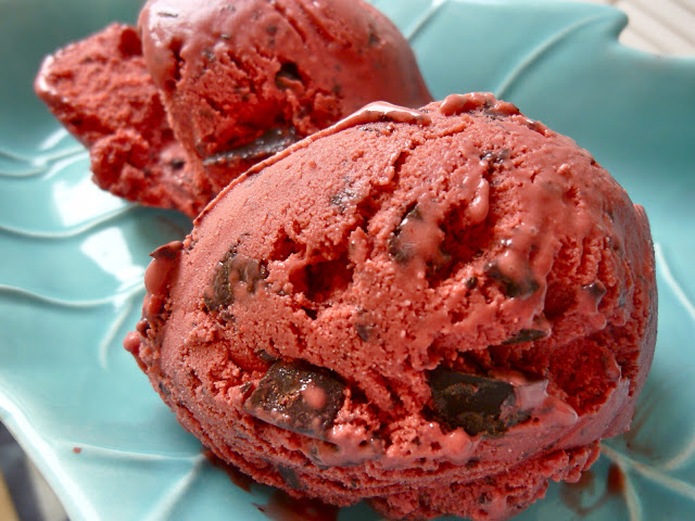 Low Fat Red Velvet Chocolate Chip Ice Cream