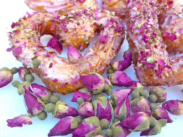 Heart-Shaped Rose Petal French Crullers