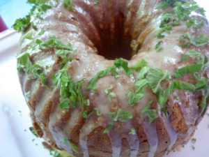 Vanilla Mint Bundt Cake With Grapefruit Glaze