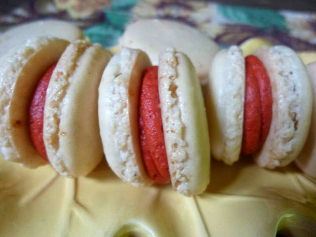 Apple Cider French Macarons with Cinnamon Buttercream Filling