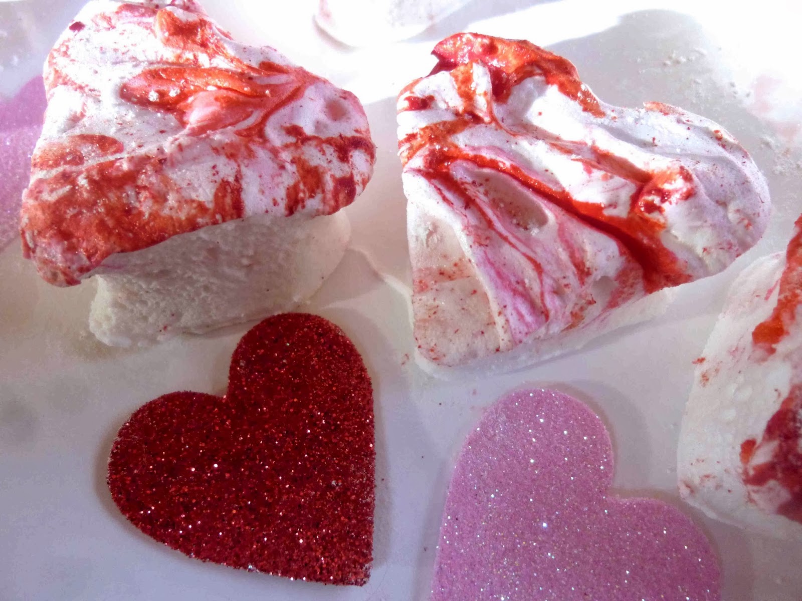 Tie-Dyed Homemade Heart Shaped Marshmallows for Valentine's Day
