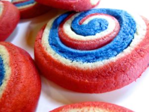Red, White, & Blue Pinwheel Cookies