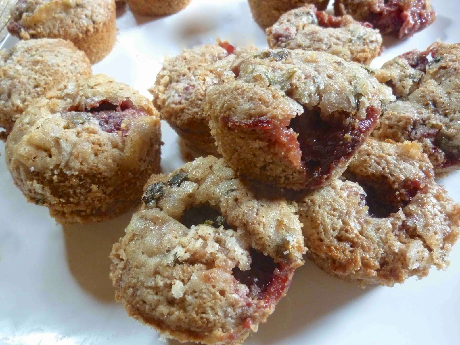 WHOLE WHEAT STRAWBERRY BASIL MUFFINS