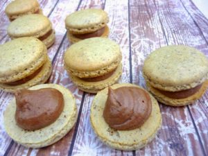Prune Macarons with Chocolate ButtercreamFilling