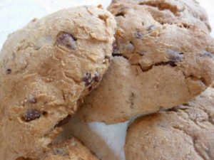 WHOLE WHEAT CANDIED GINGER CHOCOLATE CHIP SCONES
