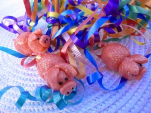 Homemade Marzipan Lucky Pigs