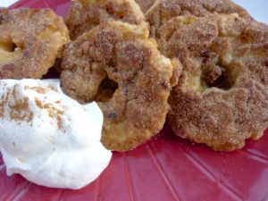 Cinnamon Sugar Apple Rings in Beer Batter