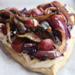 Heartch Shaped Red Cabbage Potato Flammkuchen