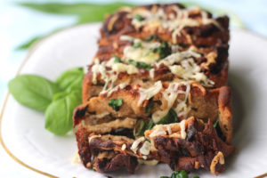 Cheesy Ramp Basil Pull-Apart Bread