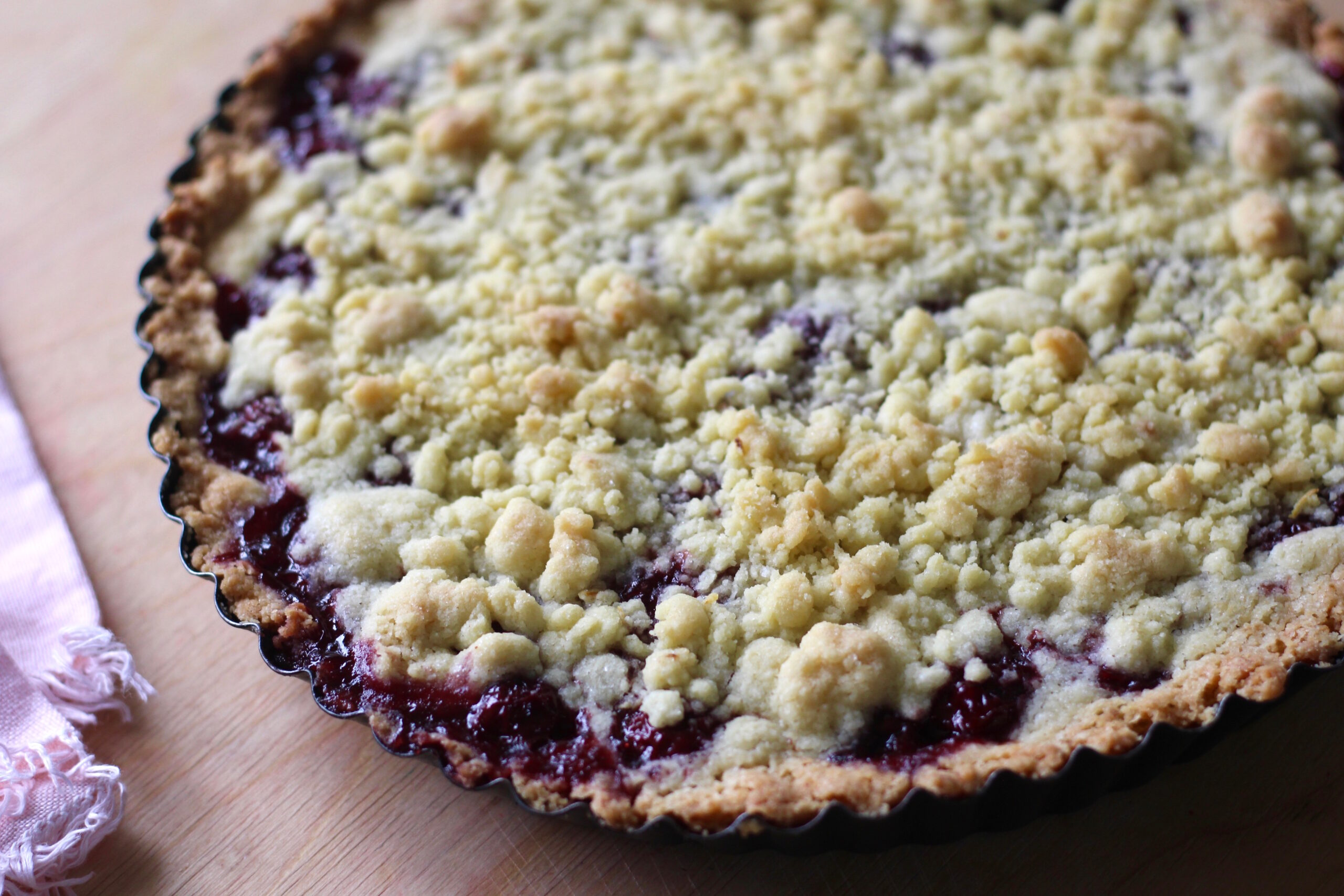 Sour Cherry Cake with Olive Oil Streusel