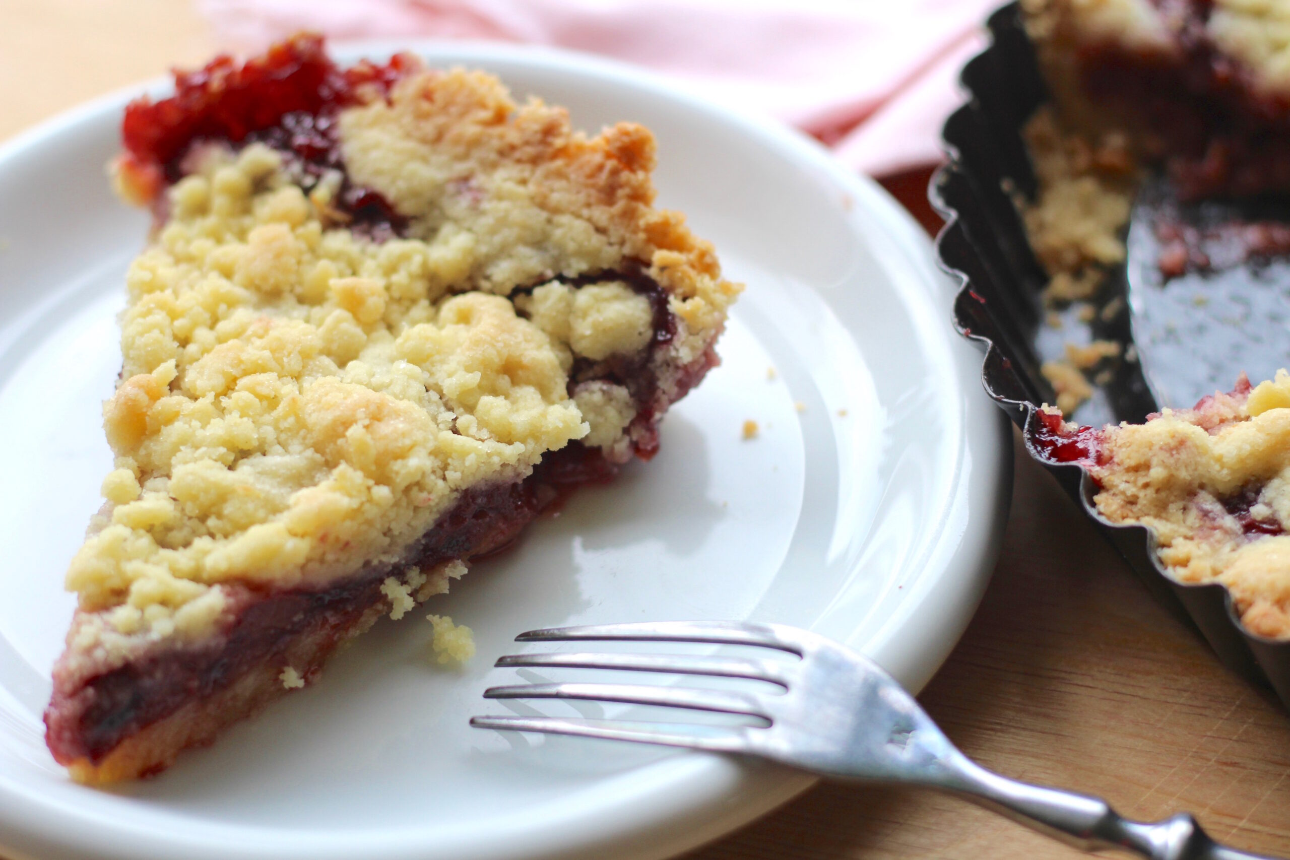 Sour Cherry Tart with Olive Oil Streusel