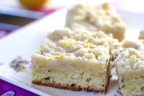 Buttermilk Butter Cake with Lavender Lemon Streusel