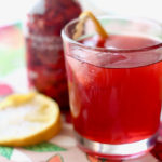 Hibiscus Sloe Gin Fizz Cocktail