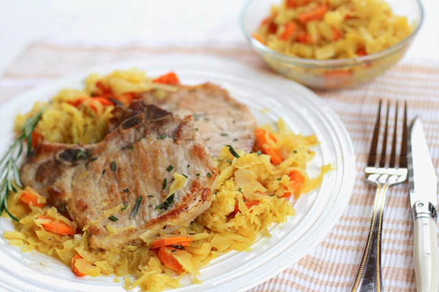 Pork Chops Smothered in Pineapple Kraut