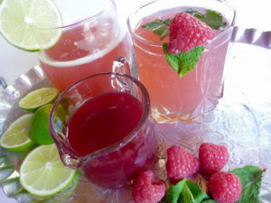 Rhubarb Raspberry Gin Fizz