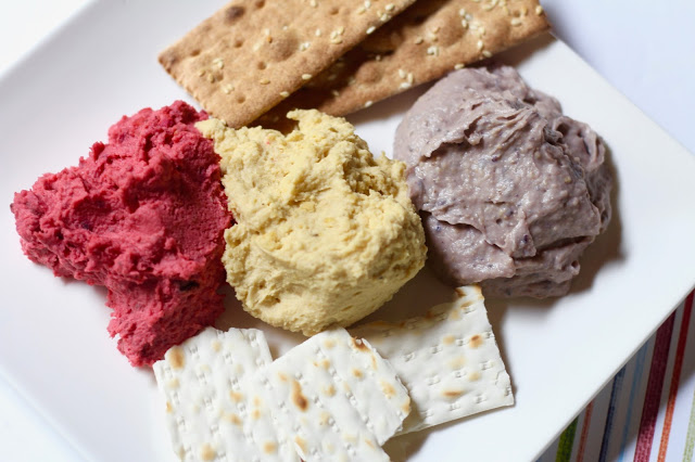 Red, White, and Blue Hummus