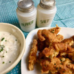 Beer Battered fish Fingers with apple mustard cream