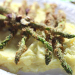 Hazelnut Battered Fried Asparagus Spears Lemon Parmesan Potatoes