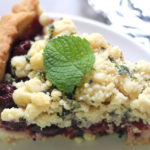 Sour Cherry Mint Streusel Tart