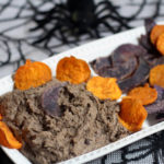 Black Sesame Bean Dip with Halloween Chips