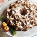 Apple chestnut Bundt Cake with Calvados Glaze
