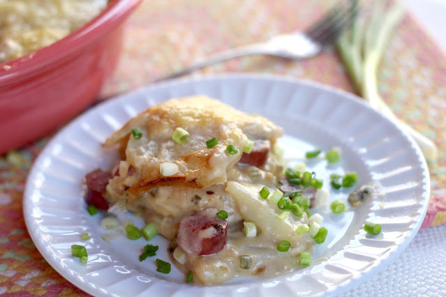 Bratwurst Potato Scallion Casserole