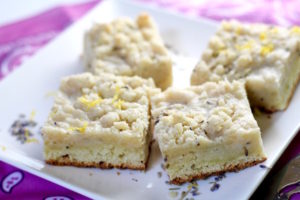 Lemon Lavender Buttermilk Streusel Cake
