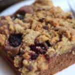 Blackberry Chocolate Cake  with Marzipan Chocolate Chip Streusel