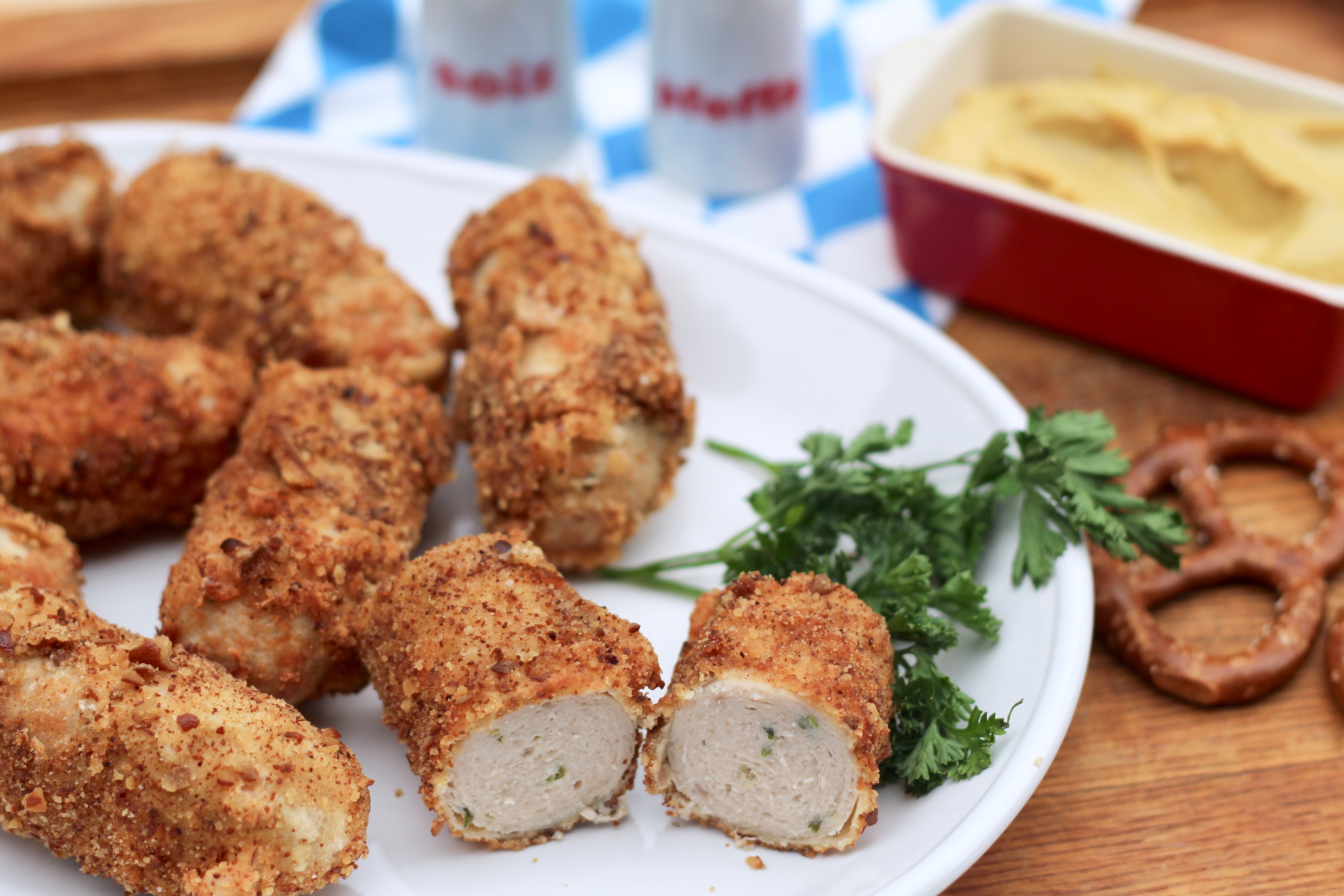 Pretzel Crusted Deep Fried Weisswurst