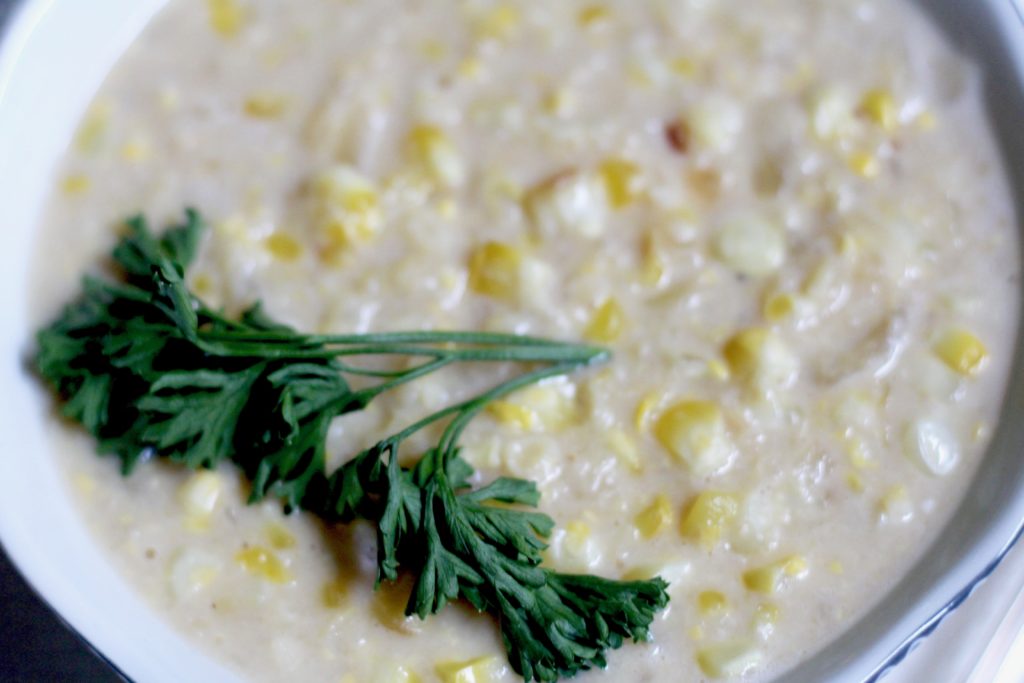 Roasted Corn White Wine Soup