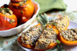 Sage Sunflower Seed Knoedel Stuffed Red Squash