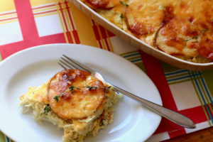 Sauerkraut Apple Potato Gouda Casserole