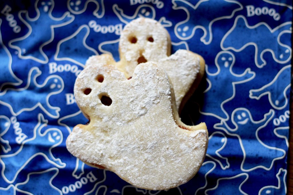 Ghost Linzer Cookies