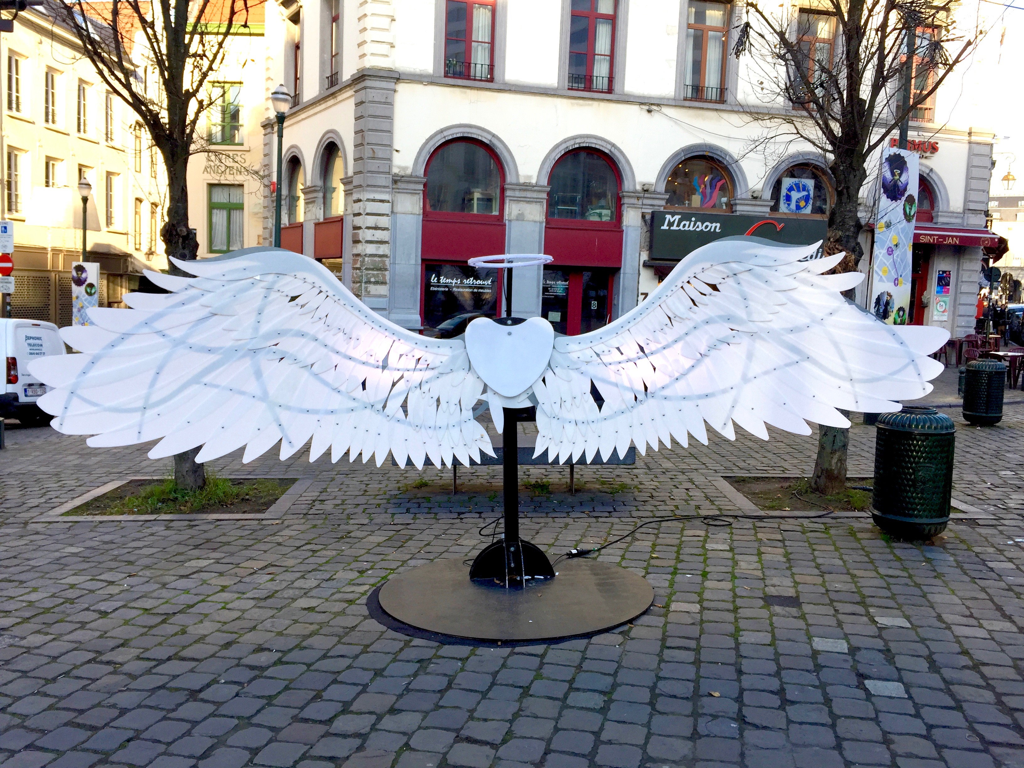 Angels wings Sculpture Brussels Belgium