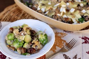 This Brussels Sprouts, Chestnut, Camembert Casserole