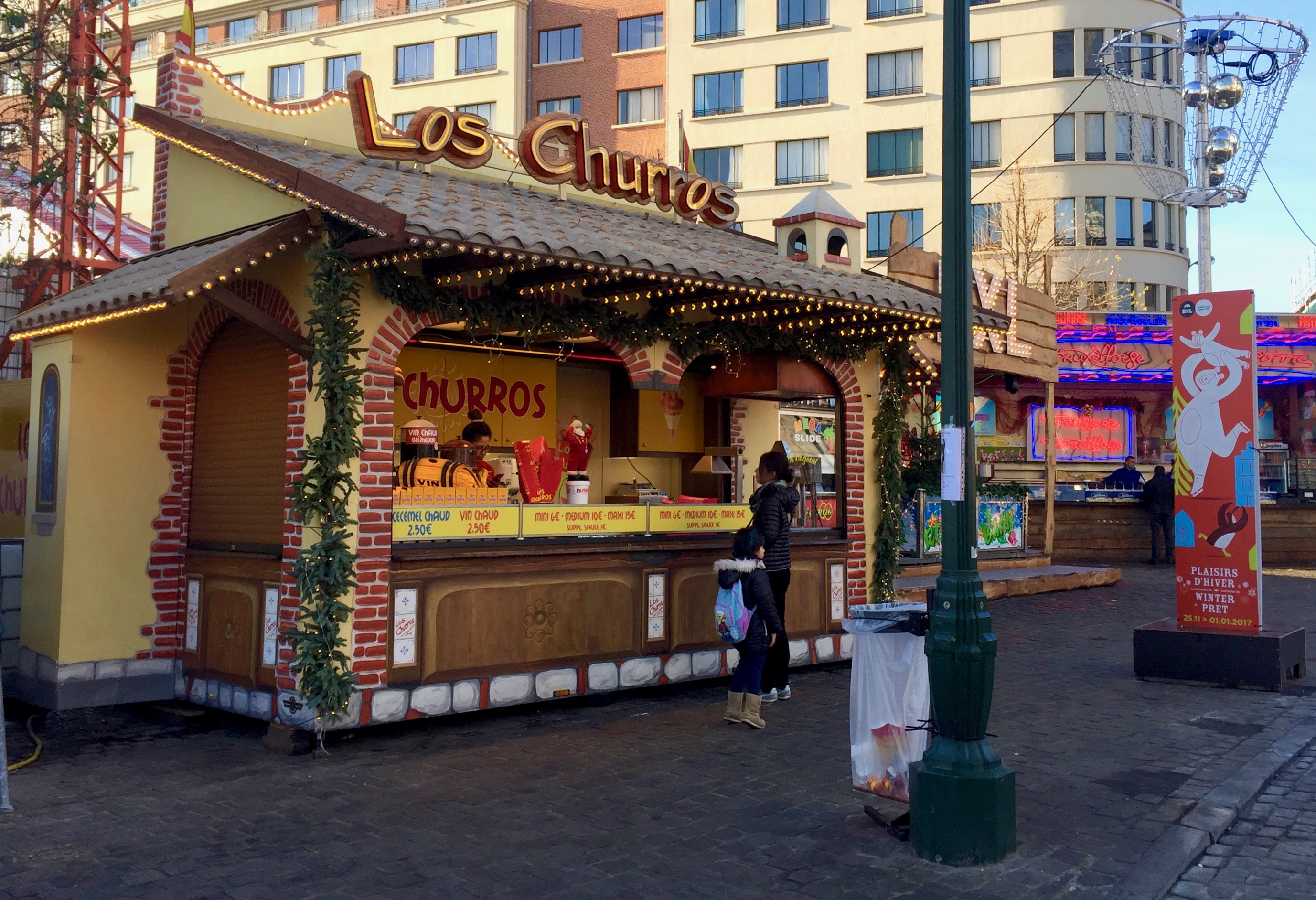 Brussels Christmas Market Churro Stand