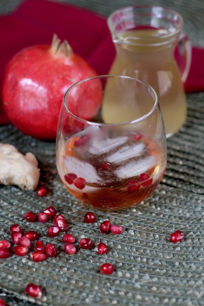Honey Ginger Pomegranate Cocktail