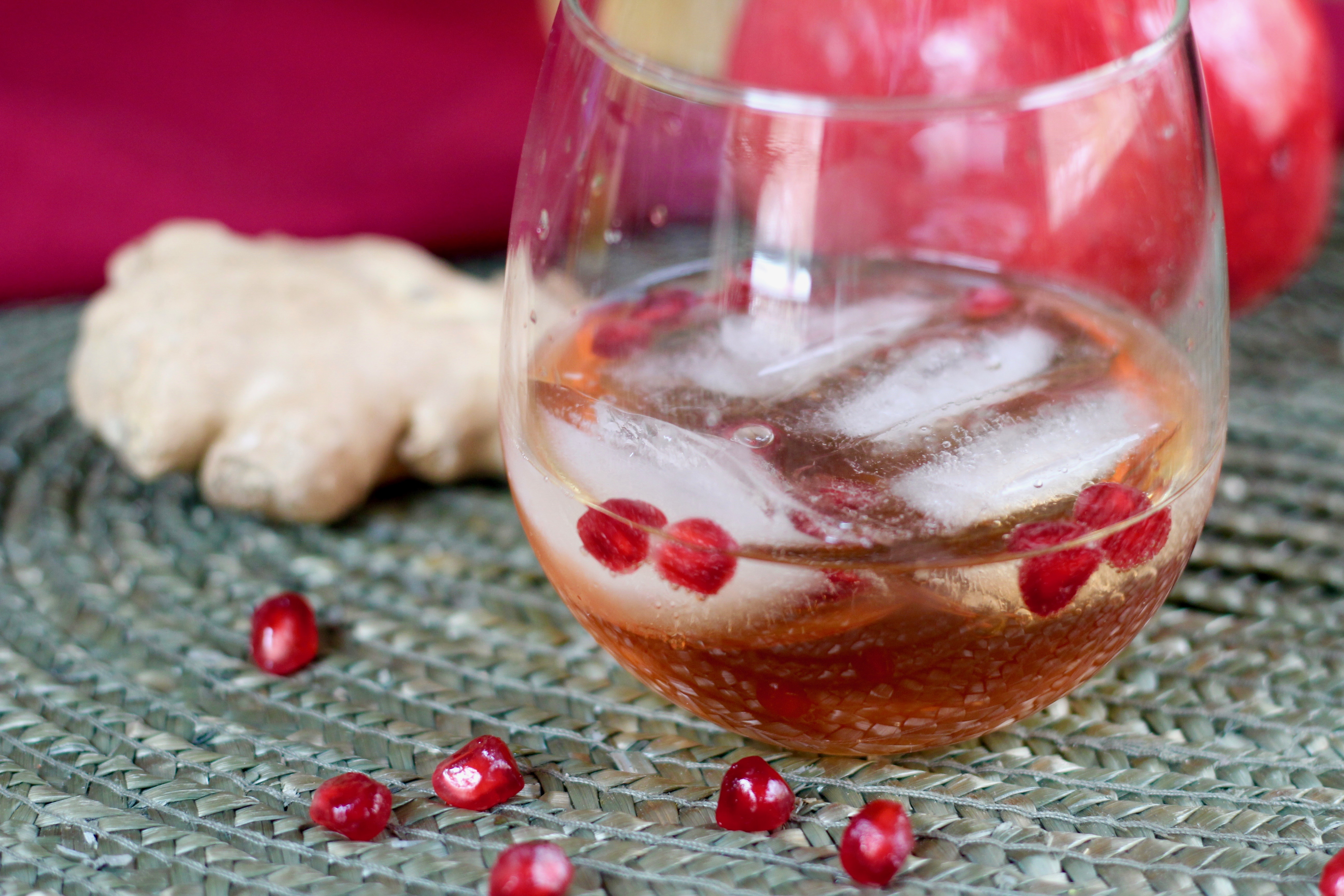 Honey ginger Pomegranate cocktail