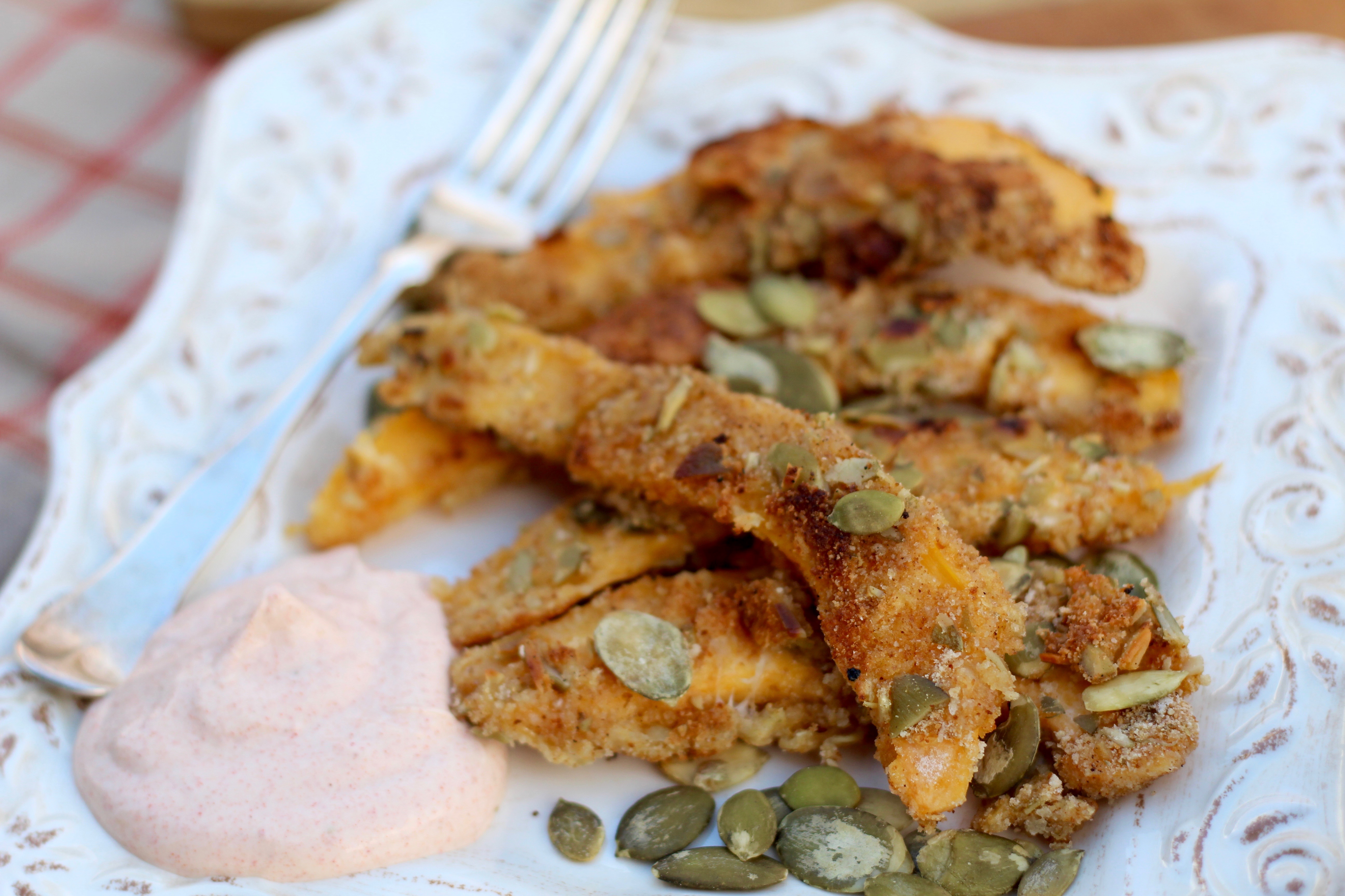 Pumpkins Schnitzel with Creamy Smoked Paprika Sauce