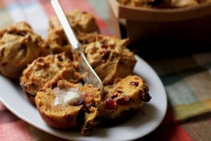 Sweet Potato Bacon Cranberry Muffins